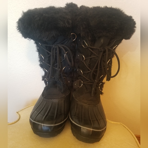 Khombu North Star Winter Boots, Black - Women's size 8 - Picture 3 of 7